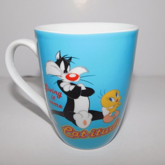 Set 2 Looney Tunes Sylvester Cat Tweety Bird Cat-itude Mugs Paladone Warner Bros - Picture 4 of 7